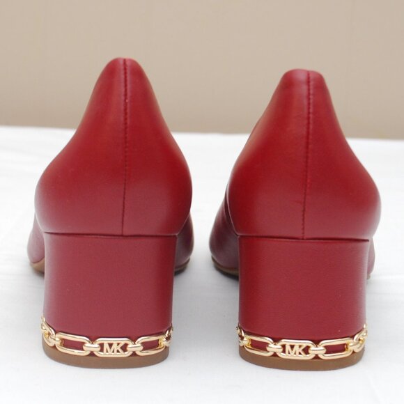 Michael Kors MICHAEL June Flex Mid Pumps in Deep Red Size 9M - Picture 3 of 8